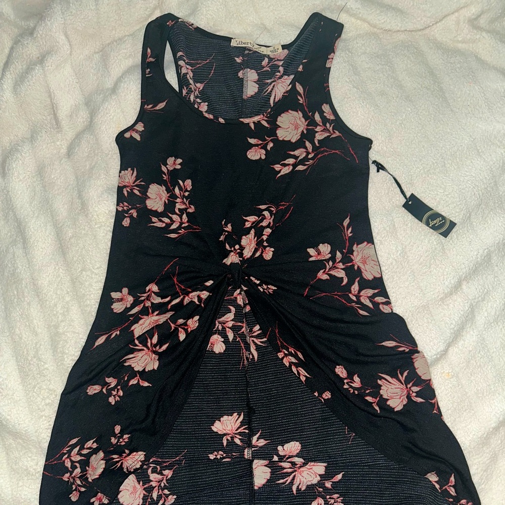 Black floral liberty love top small